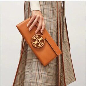 Tory Burch NEW! Miller Metal Clutch Camello w/Tags!